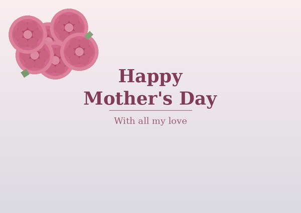 Watercolour roses Mothers Day card – printable free